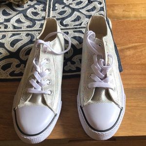 Brand new iridescent sneakers.